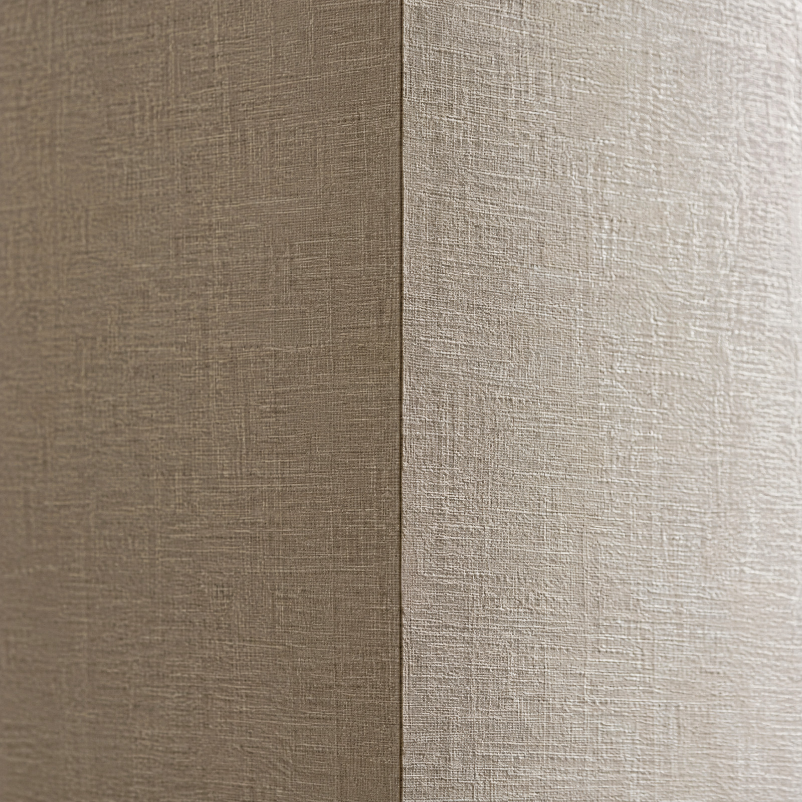 Close-up of wallpaper seam and texture